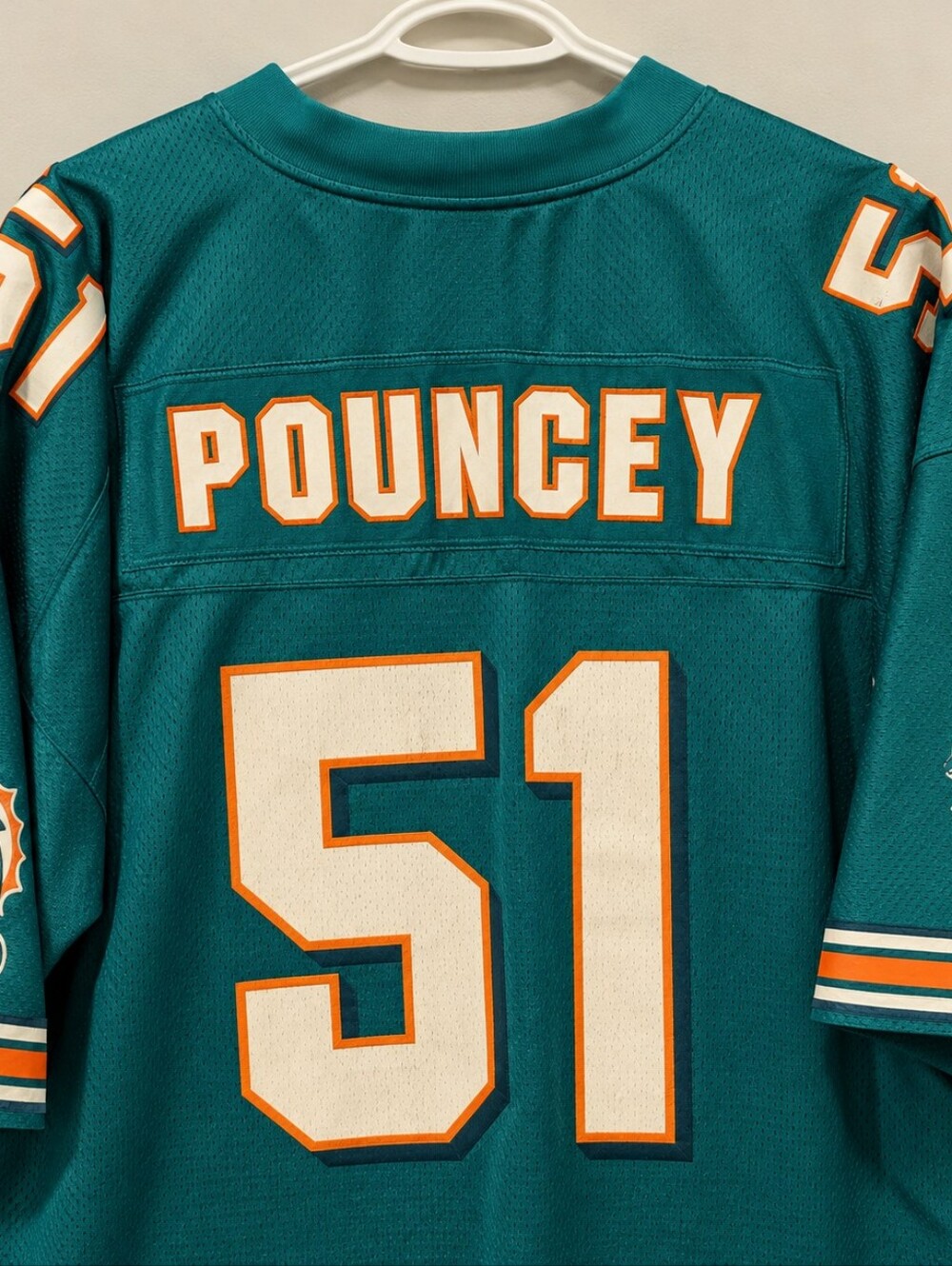 NFL Miami Dolphins Teal MIKE POUNCEY #51 Football Jersey Size 4XL